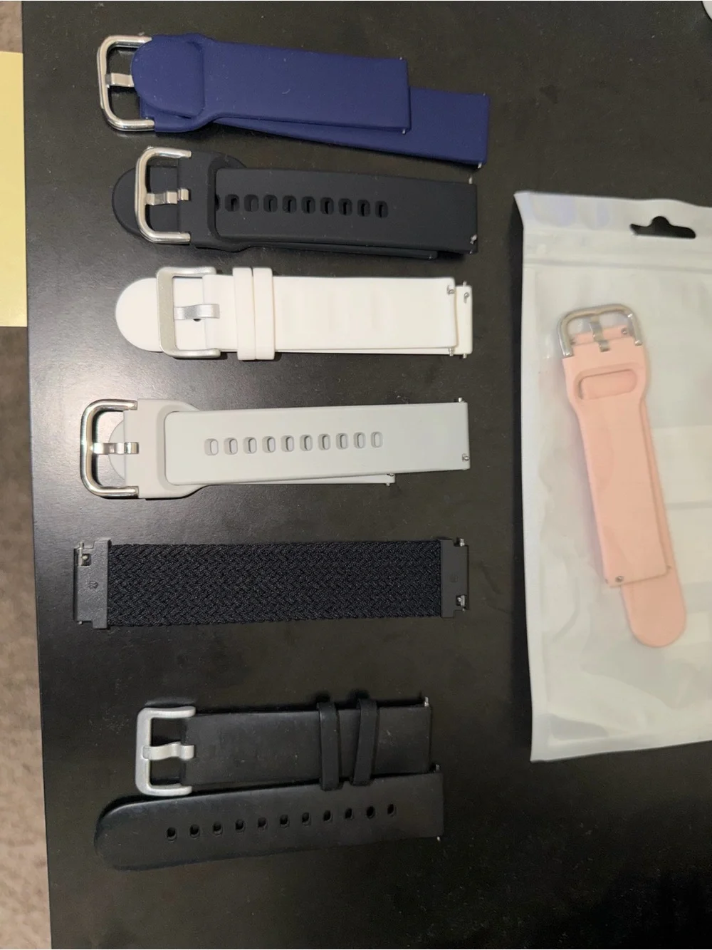 Assorted Replacement Watch Bands - Blue, Black, White, Gray, Pink